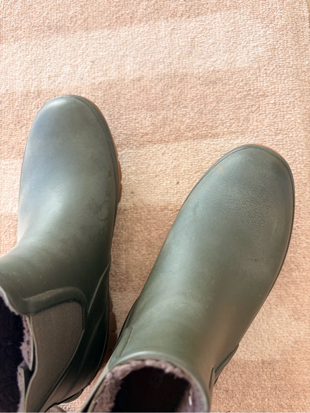 Bogs Insulated Waterproof Ankle Rain Boots Women’s Size 6 Green Fleece Lined - Picture 6 of 6